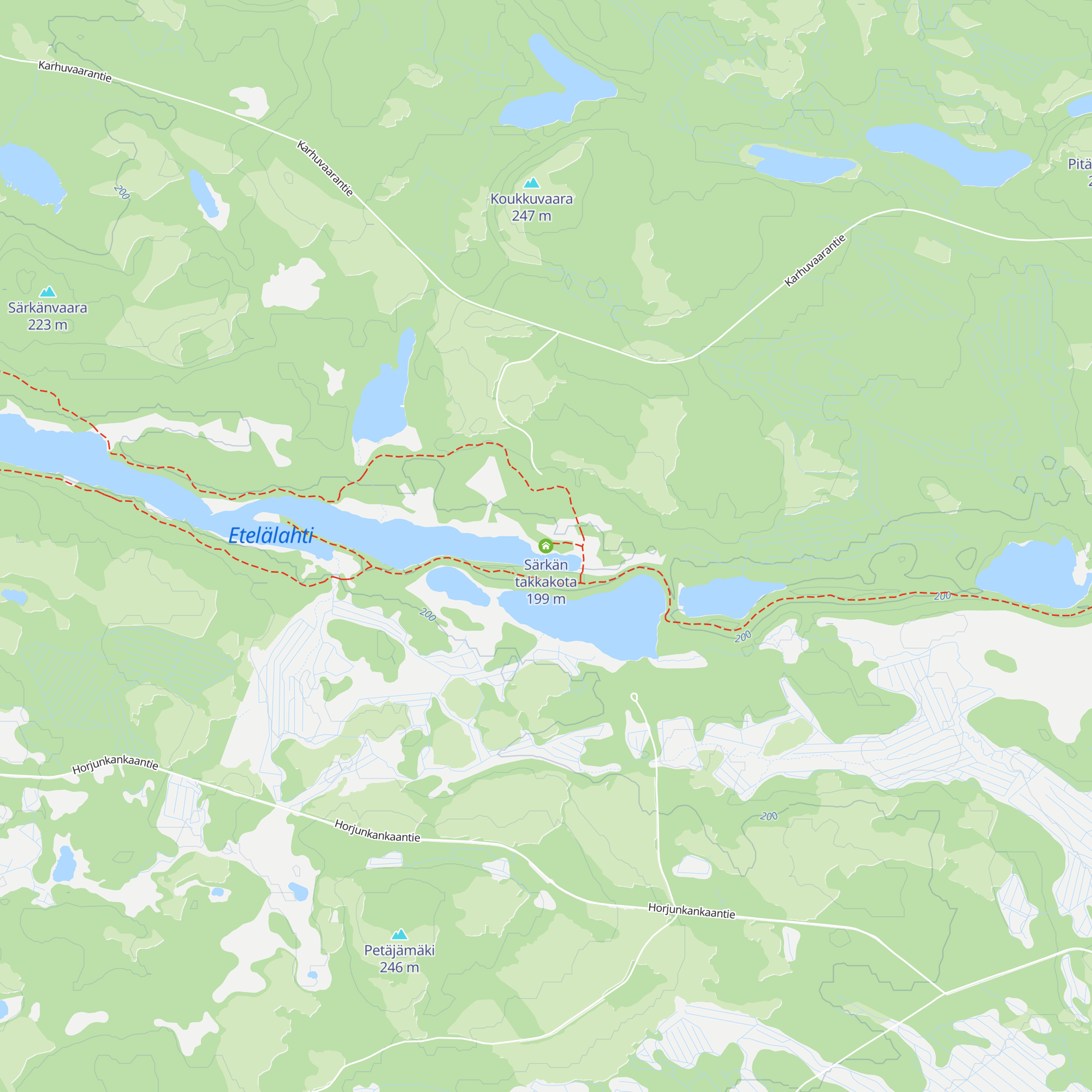 Särkän takkakota map