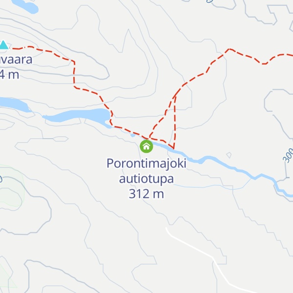 Map of Porontimajoki autiotupa