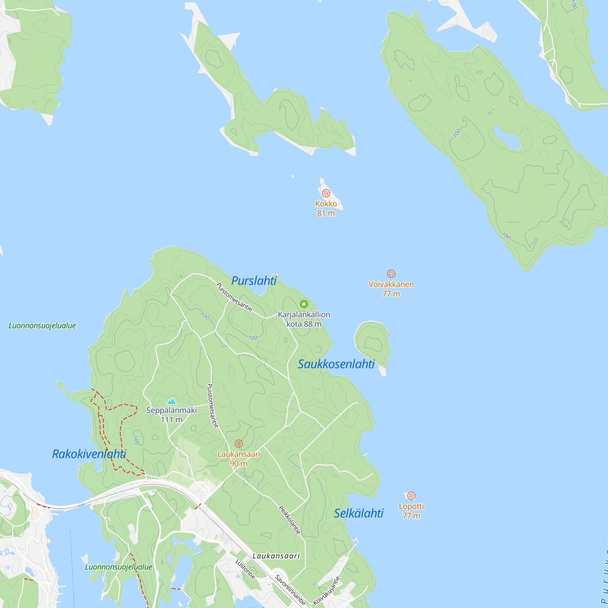 Karjalankallion kota map