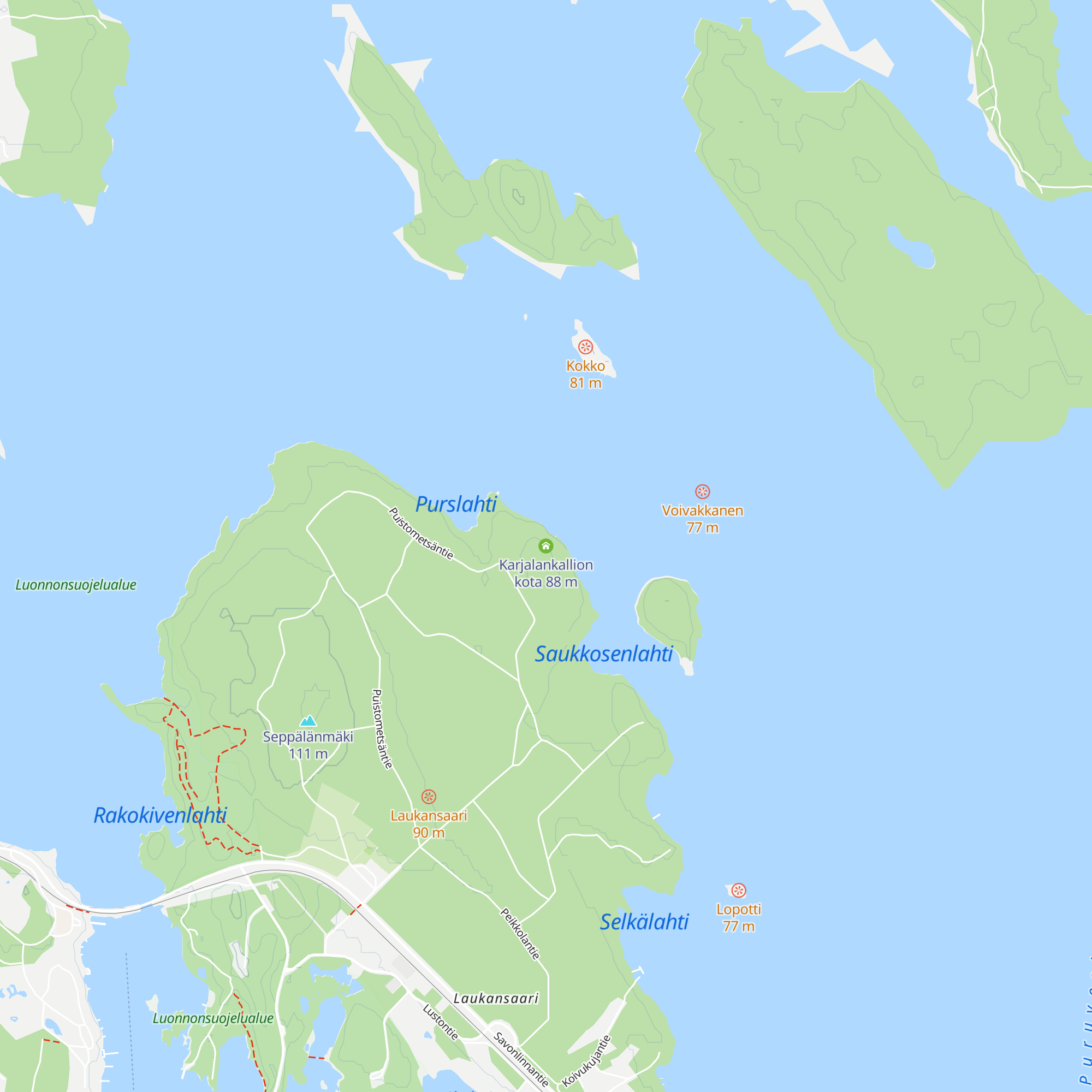 Karjalankallion kota map