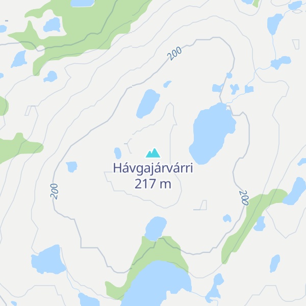 Map of Hávgajárvárri