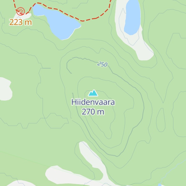 Map of Hiidenvaara
