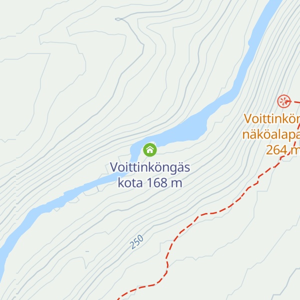Map of Voittinköngäs kota