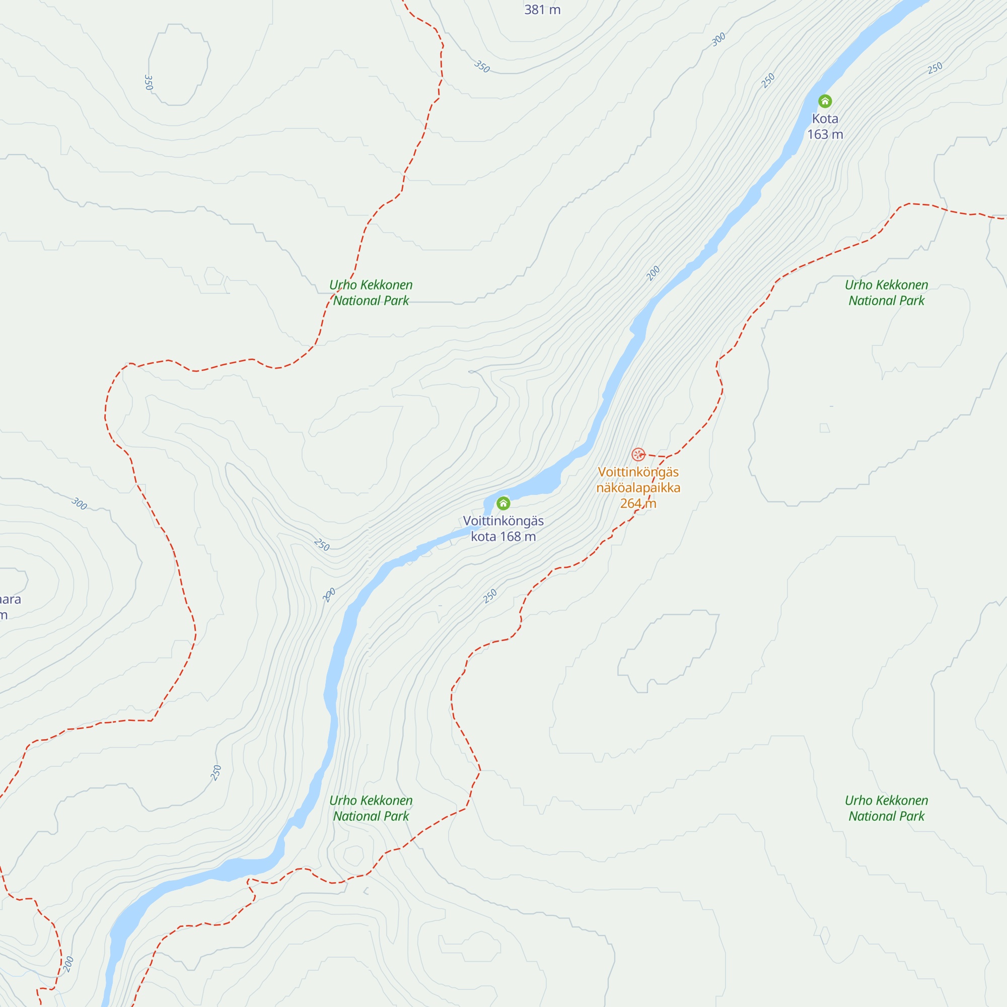 Voittinköngäs kota map