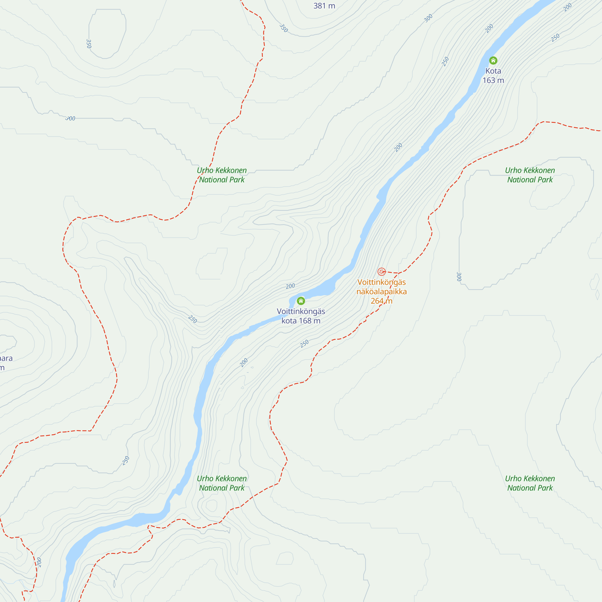Voittinköngäs kota map