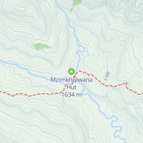 Map of Mzimkhulwana Hut