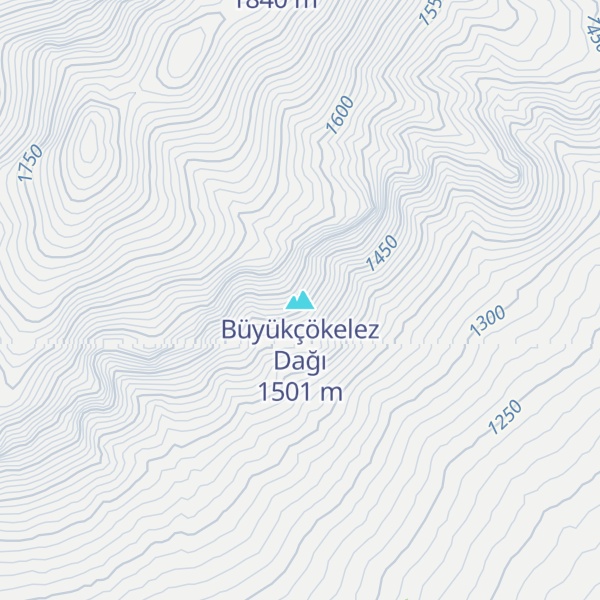 Map of Büyükçökelez Dağı