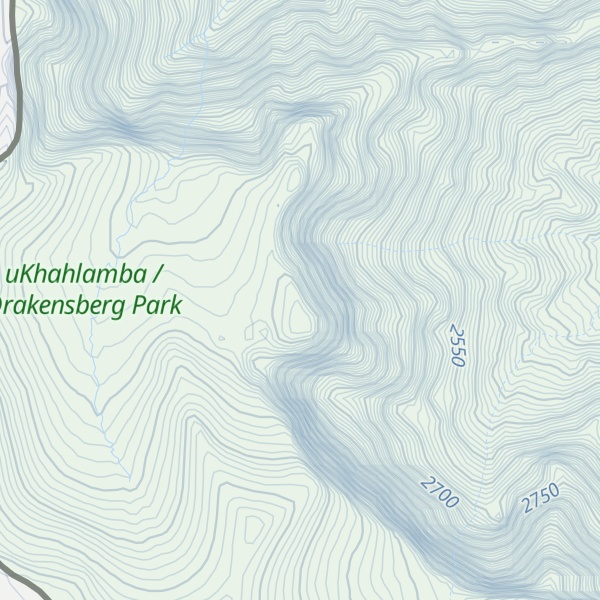 Map of Injisuthi Lesser Buttress