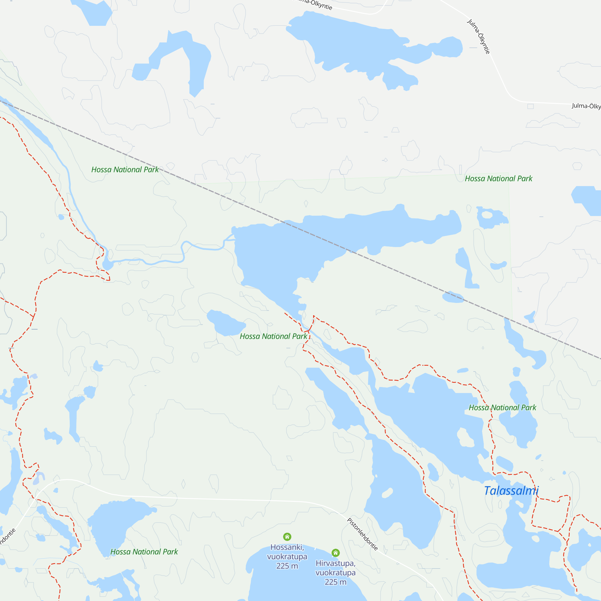Laukkujärvi autiotupa map