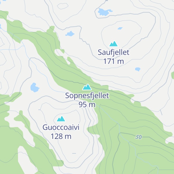 Map of Sopnesfjellet