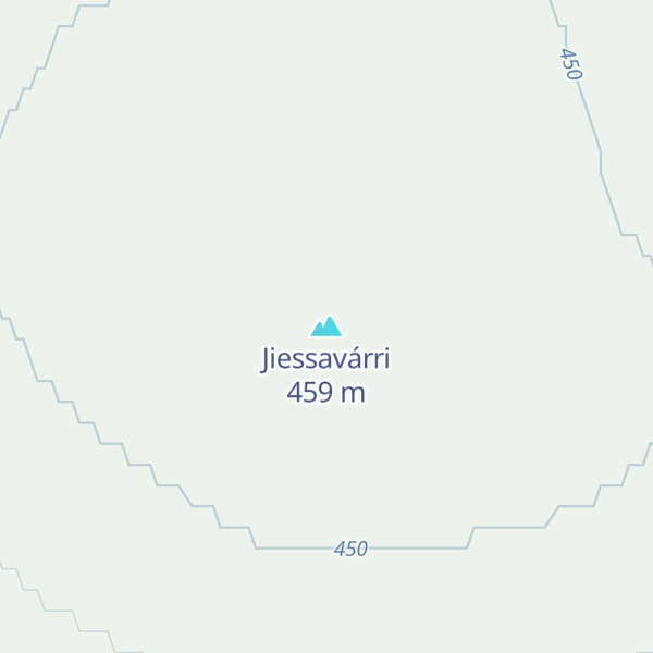 Map of Jiessavárri