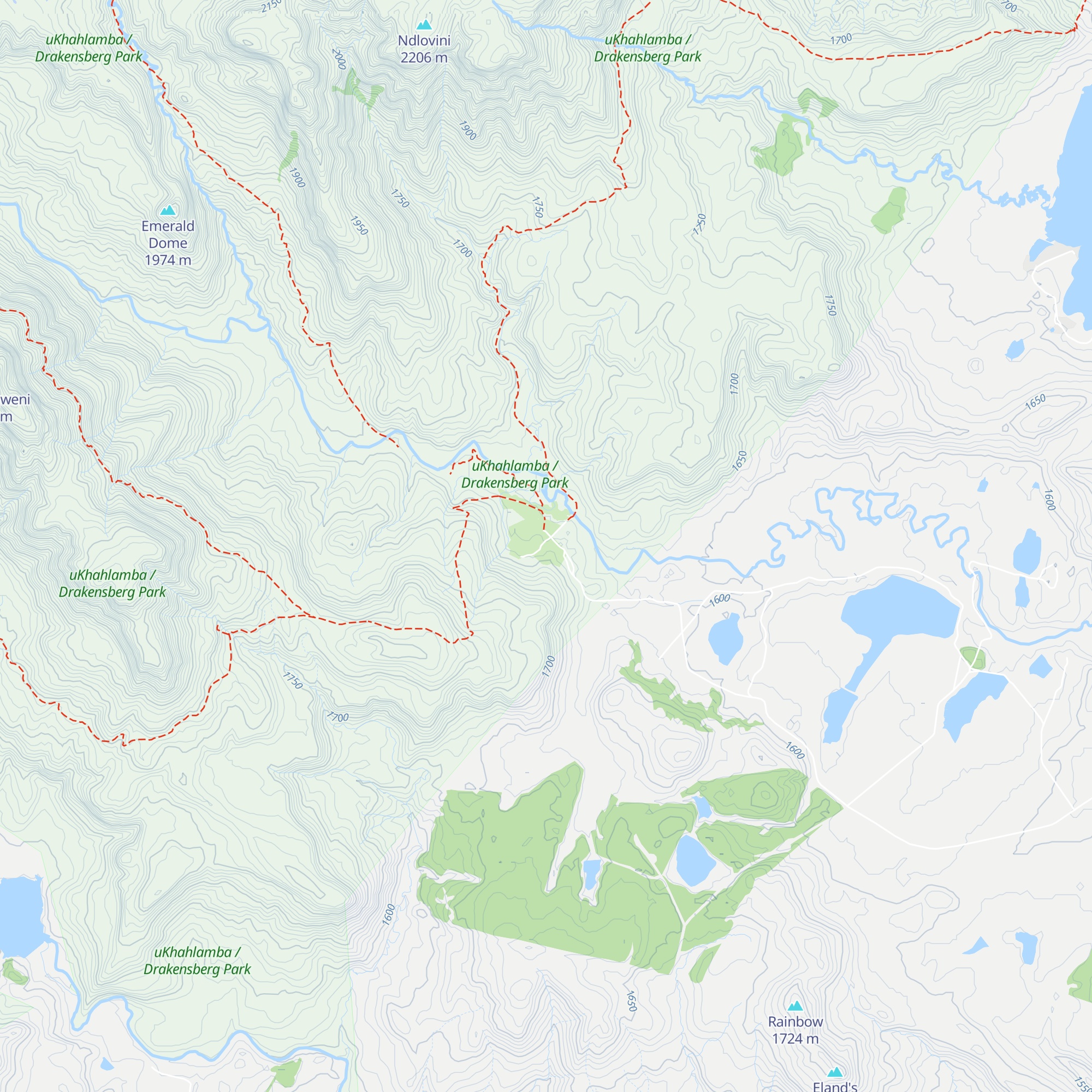 Pholela Hut map