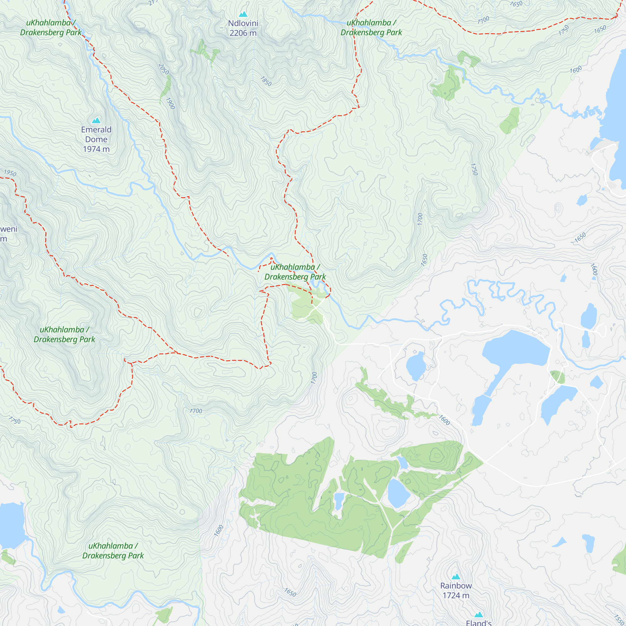 Pholela Hut map