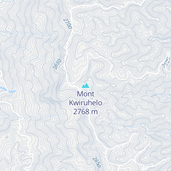 Map of Mont Kwiruhelo