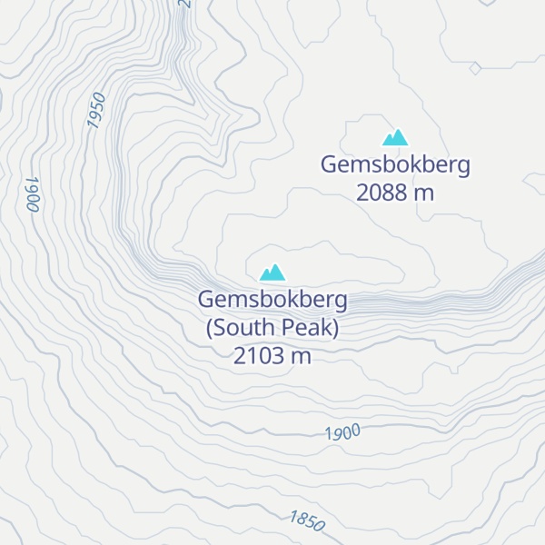 Map of Gemsbokberg (South Peak)