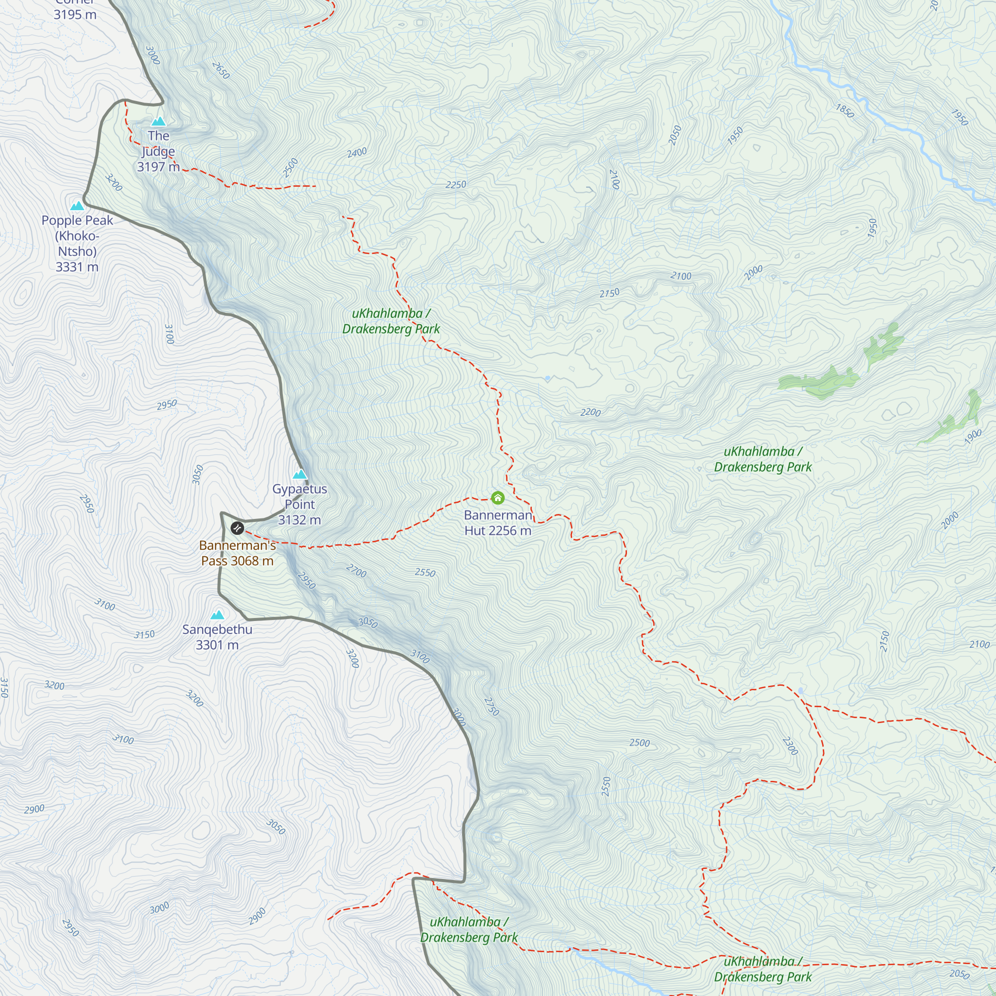 Bannerman Hut map