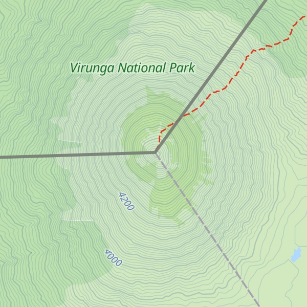Map of Mount Karisimbi