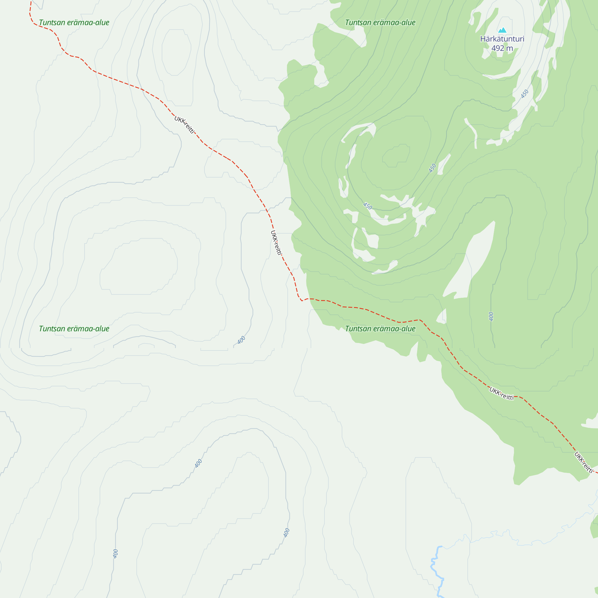 Härkätunturi autiotupa map
