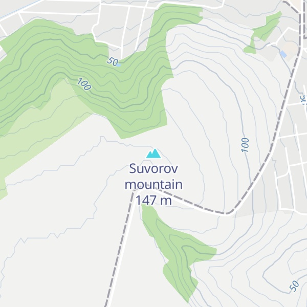 Map of Suvorov mountain