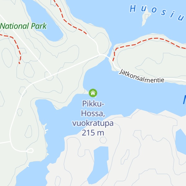 Map of Pikku-Hossa, vuokratupa