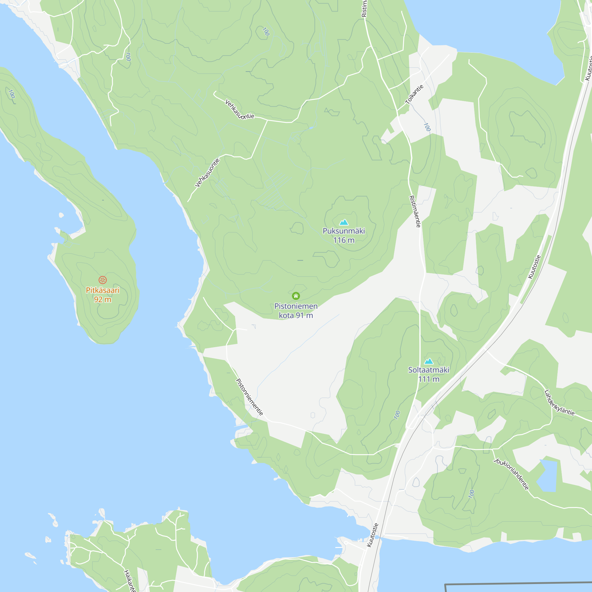 Pistoniemen kota map