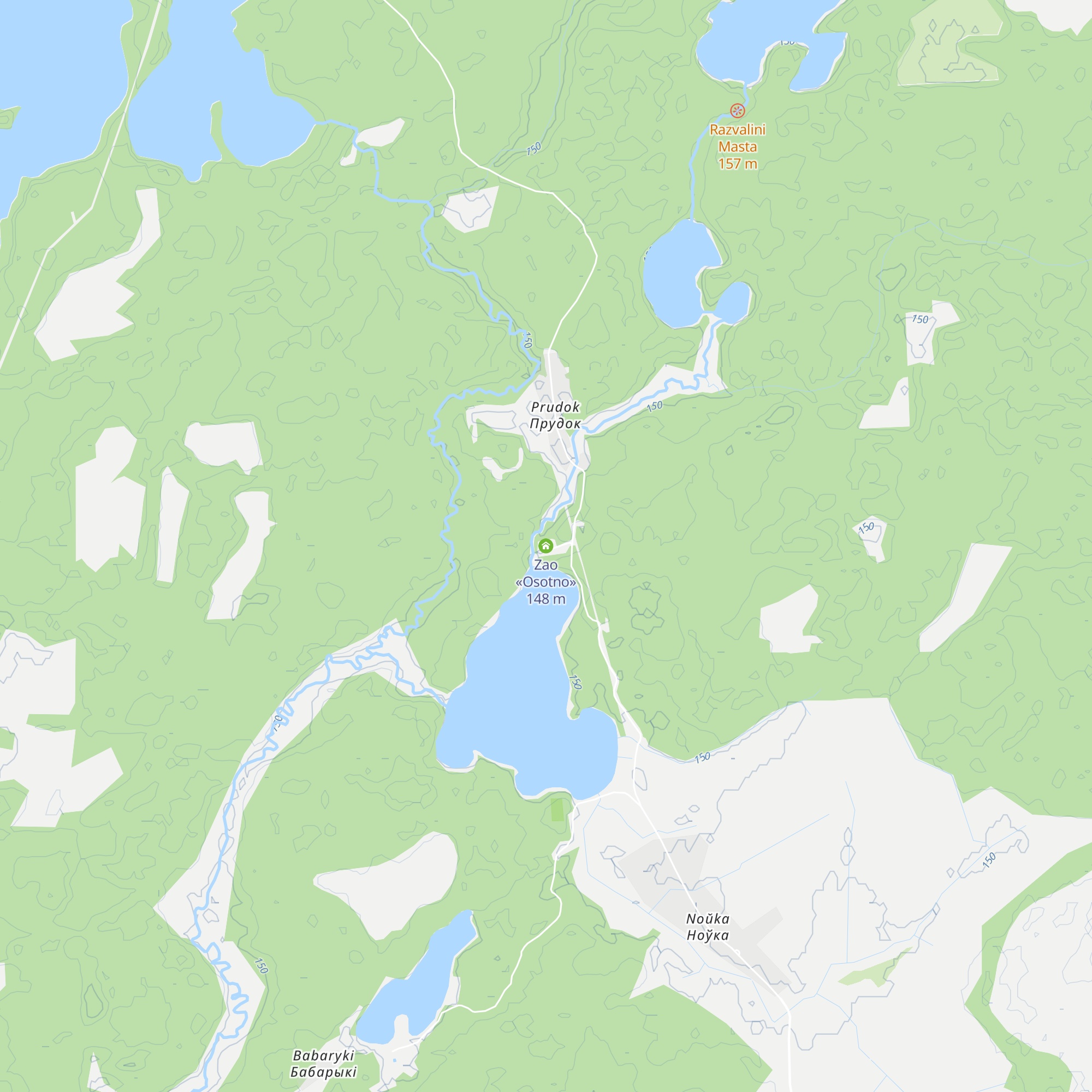 Zao «Osotno» map