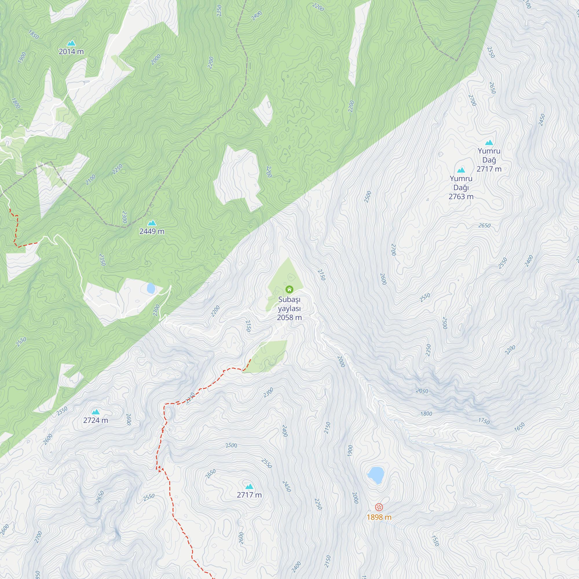 Subaşı yaylası map