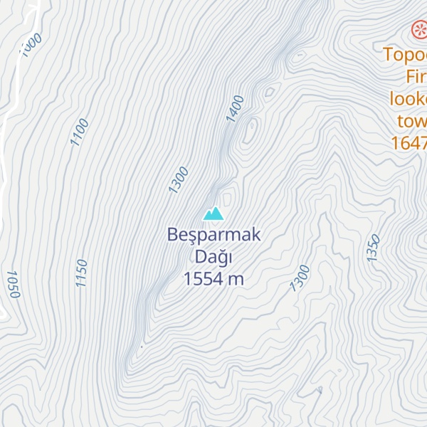 Map of Beşparmak Dağı
