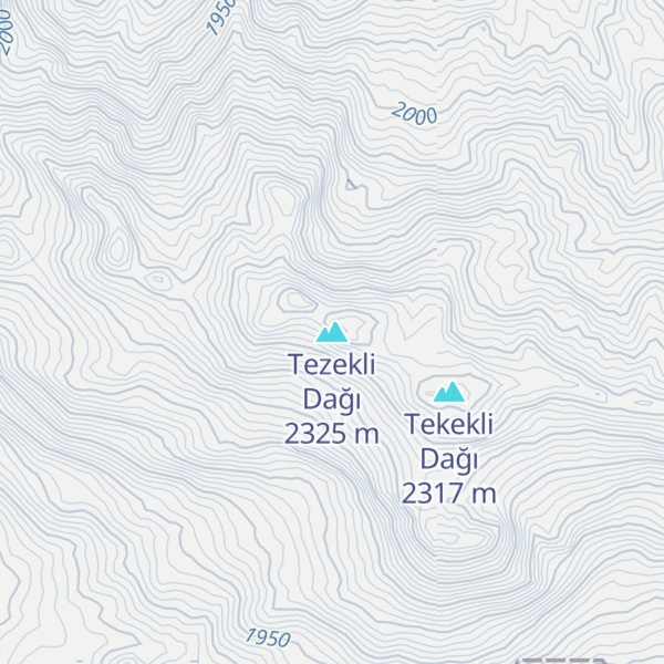 Map of Tezekli Dağı
