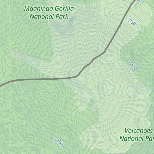 Map of Mount Muhabura