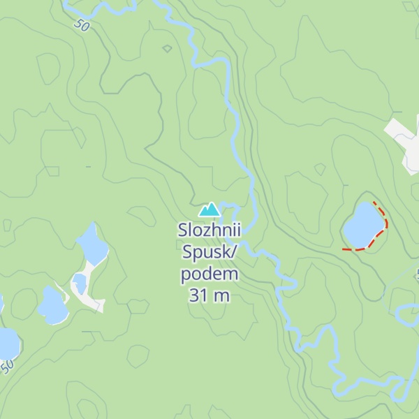 Map of Slozhnii Spusk/podem