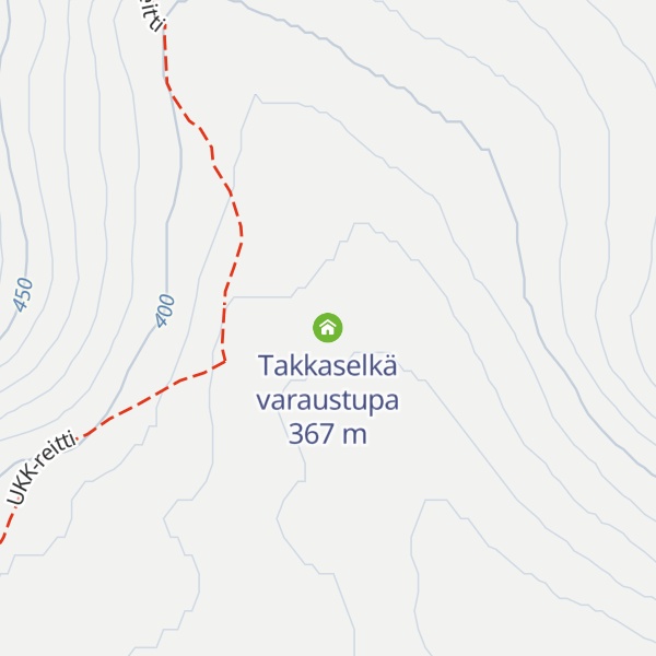 Map of Takkaselkä varaustupa