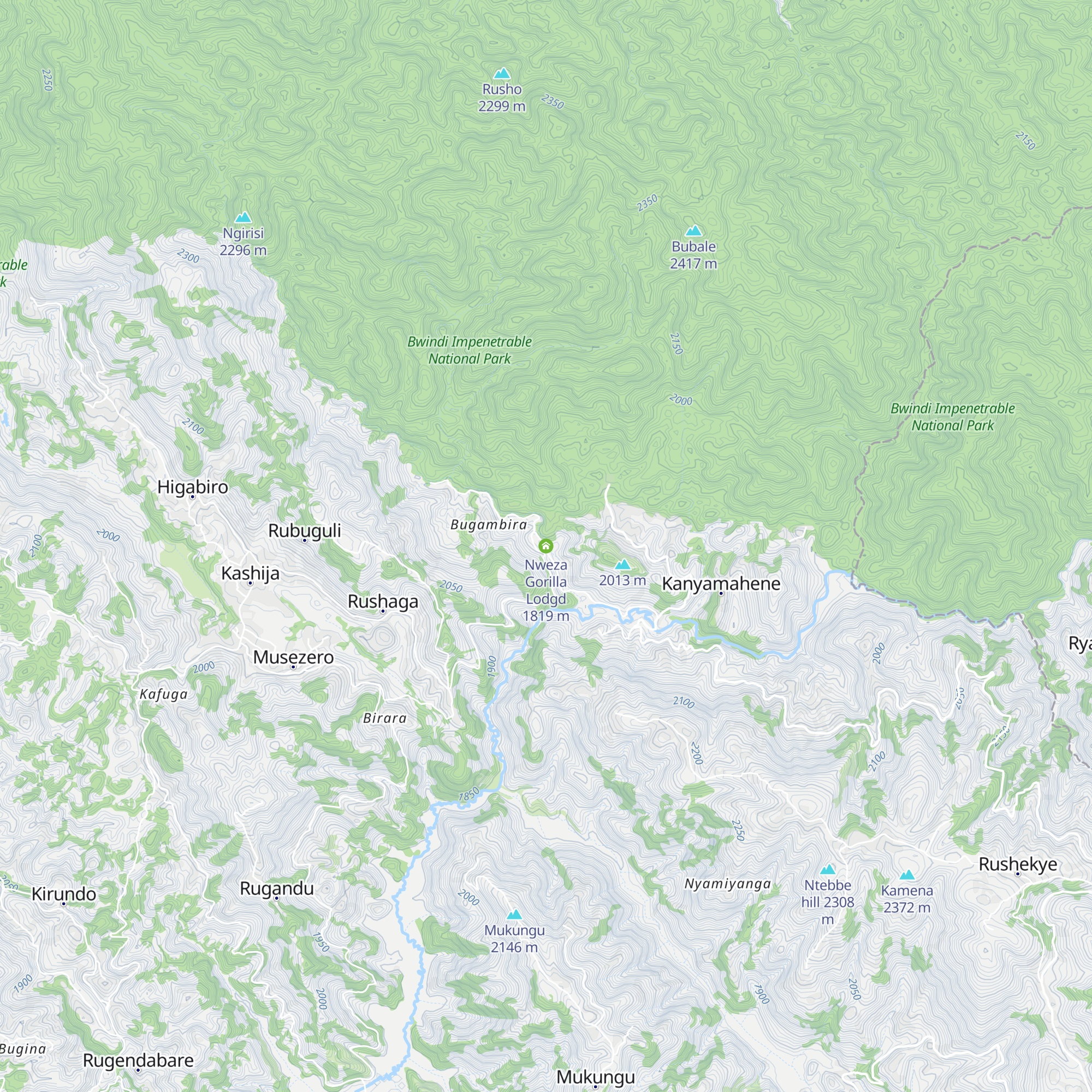 Nweza Gorilla Lodgd map