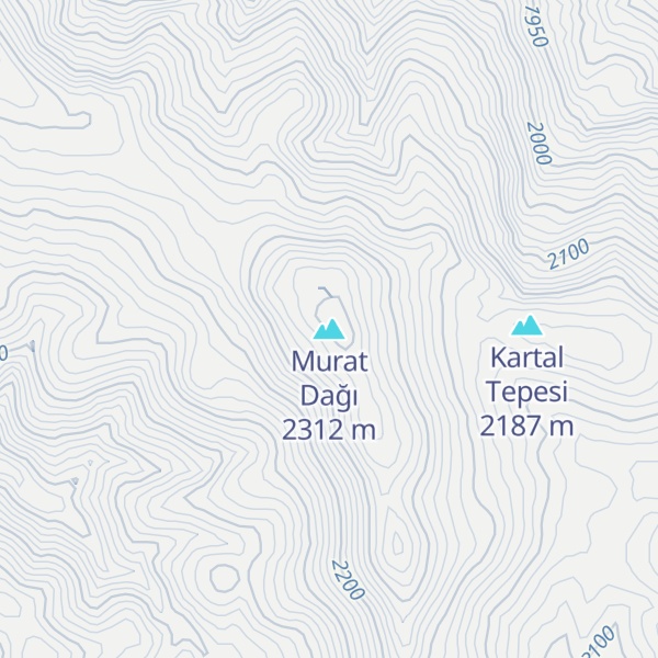 Map of Murat Dağı