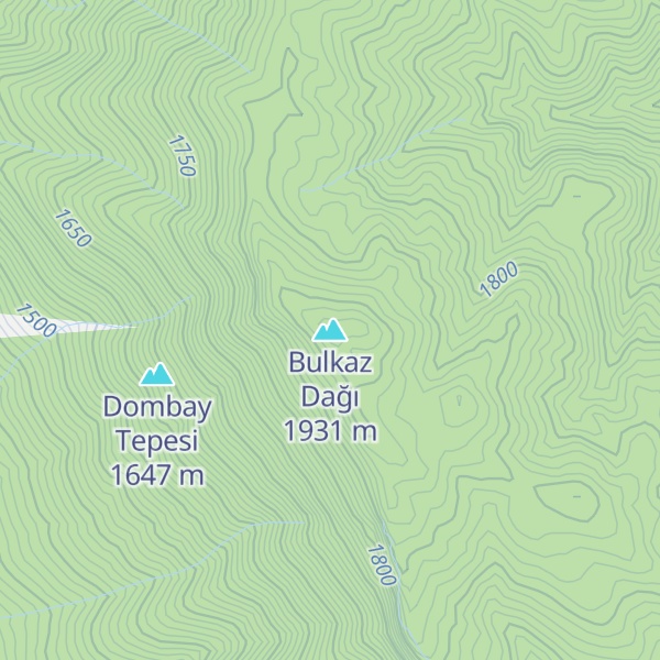 Map of Bulkaz Dağı