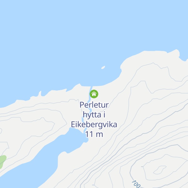 Map of Perletur hytta i Eikebergvika