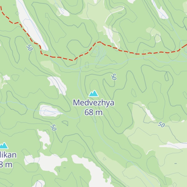 Map of Medvezhya