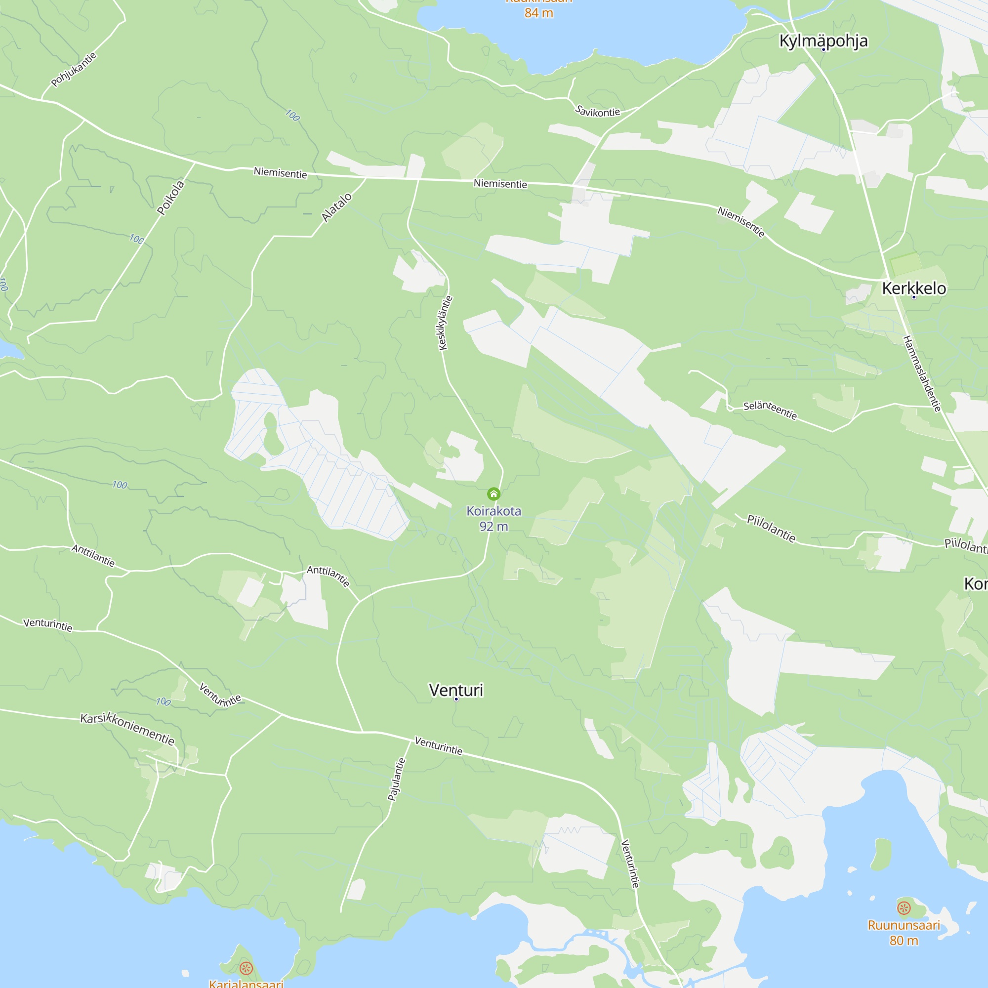 Koirakota map