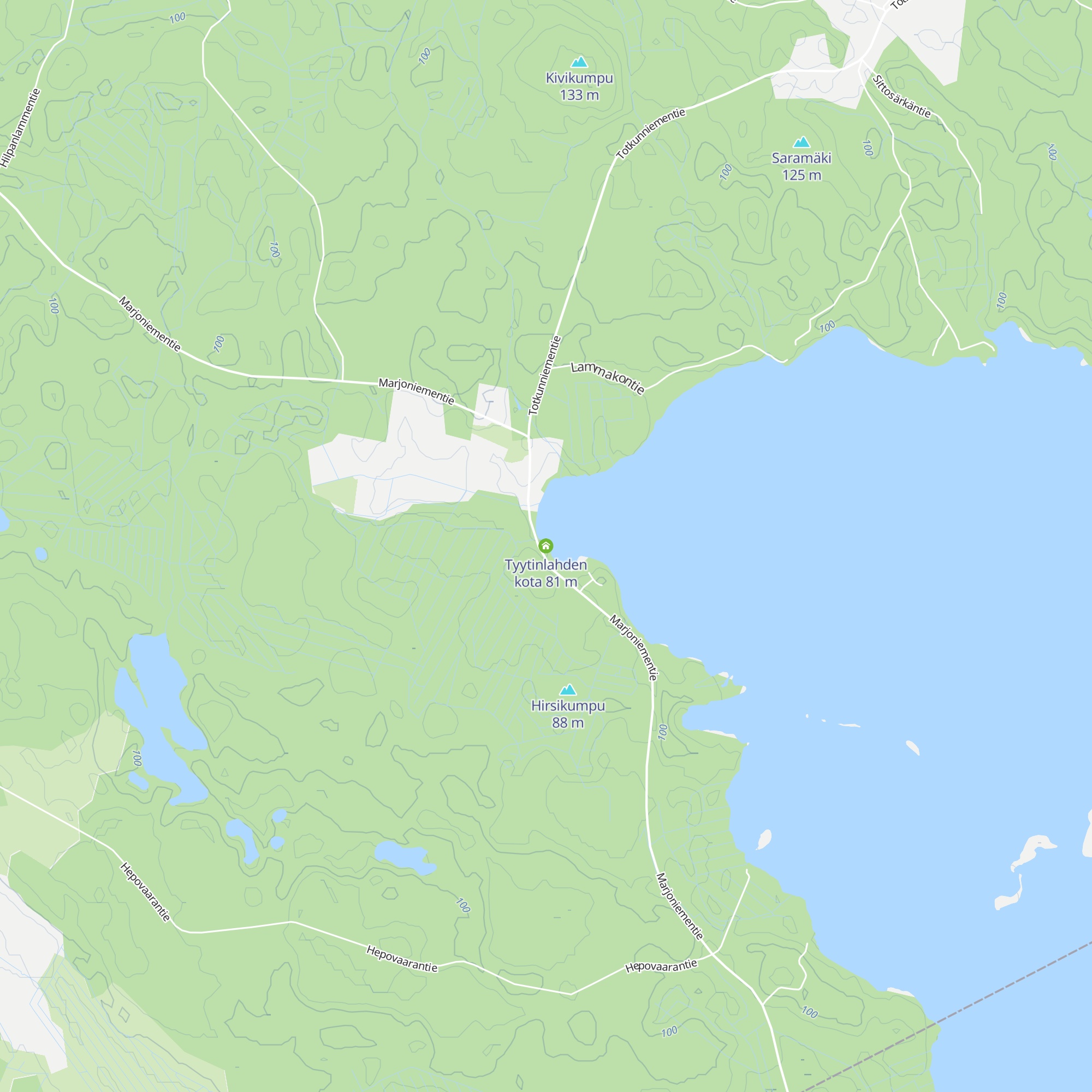 Tyytinlahden kota map