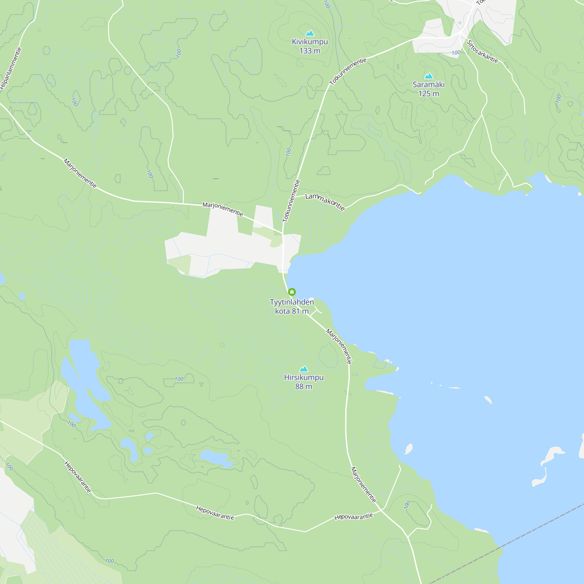 Tyytinlahden kota map