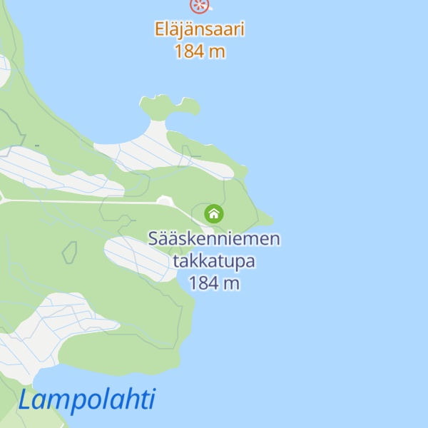 Map of Sääskenniemen takkatupa