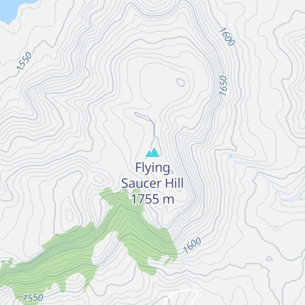 Map of Flying Saucer Hill