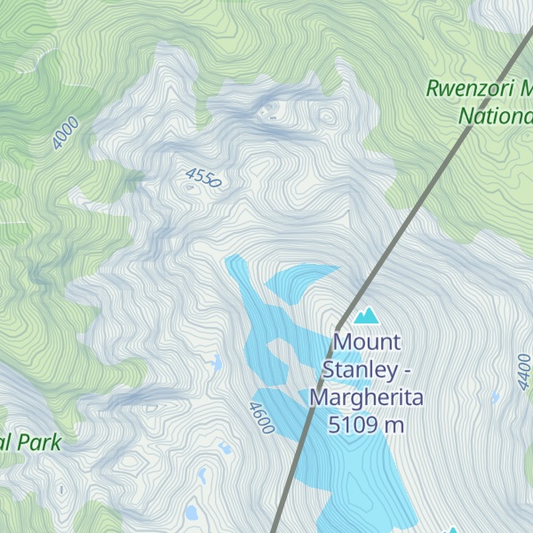 Map of Mount Stanley - Albert