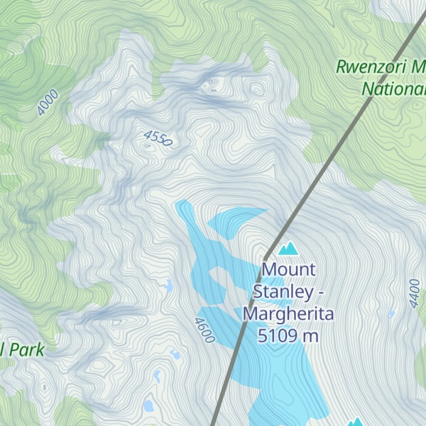 Map of Mount Stanley - Alexandra