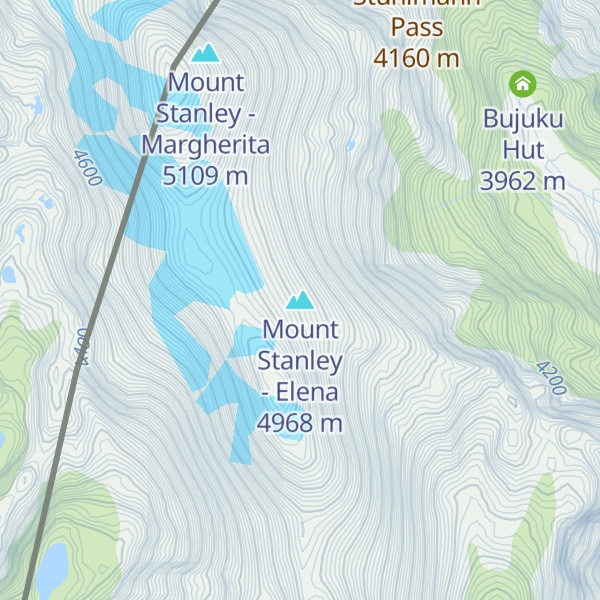 Map of Mount Stanley - Elena