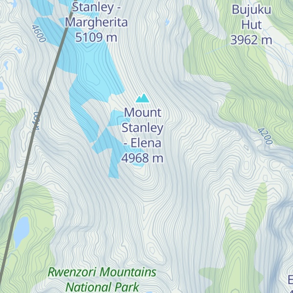 Map of Mount Stanley - Savoia