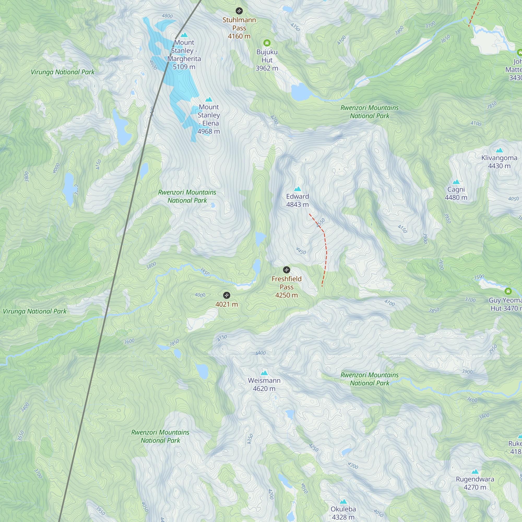 Kitandara Hut map