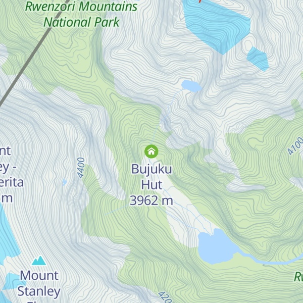 Map of Bujuku Hut