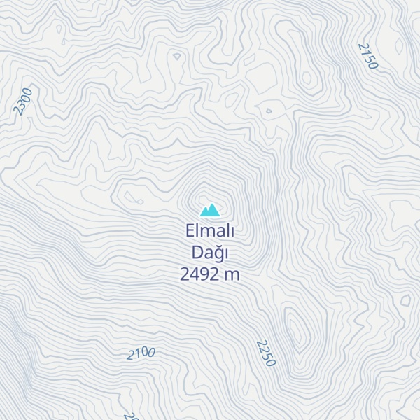 Map of Elmalı Dağı