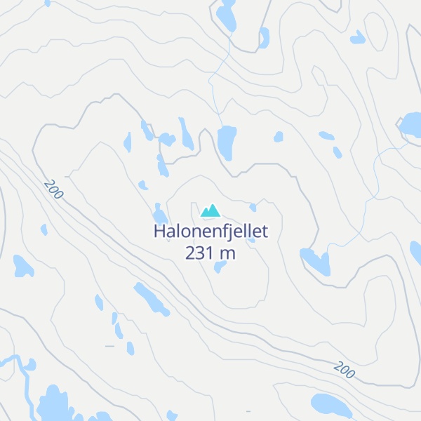Map of Halonenfjellet